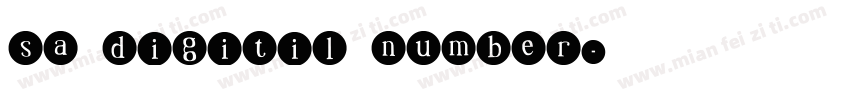 sa digitil number字体转换